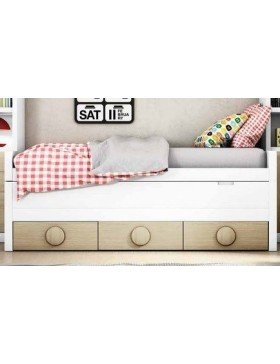 Bicama juvenil con 2 camas iguales.