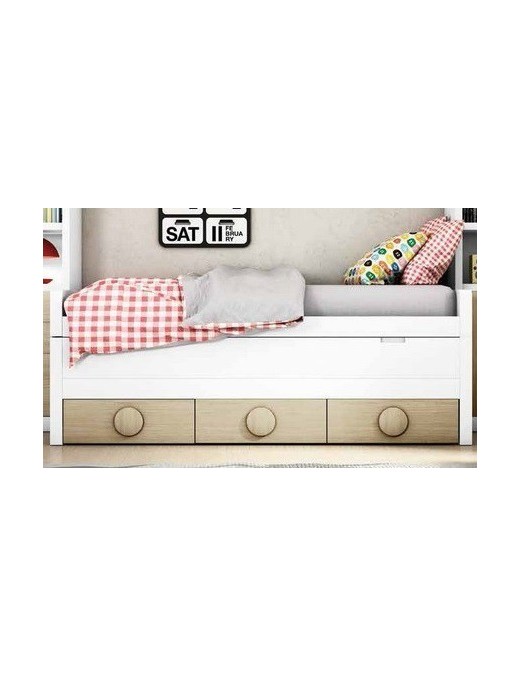 Bicama juvenil con 2 camas iguales.