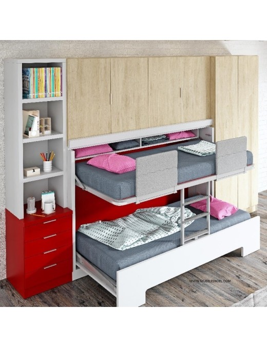 Litera blanca plegable