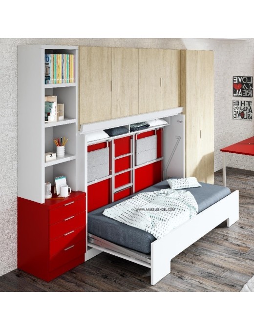 Litera blanca plegable