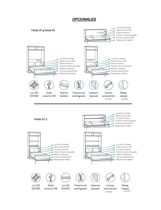 Cama abatible Vallecas con sofá y patas automáticas ✅ Madrid Noel en Madrid