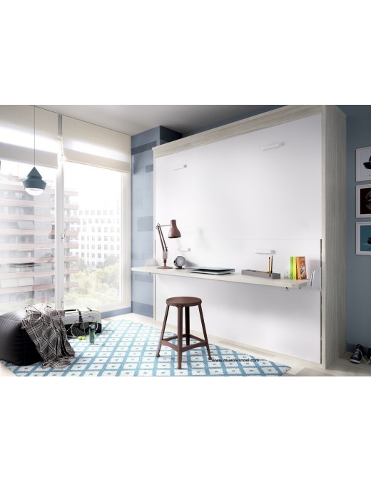 Litera abatible cerrada con mesa