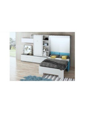 Foto-de-muebles-para-pisos-pequeños-con-cama-abatible-mesa-oculta-sofa-y-tv