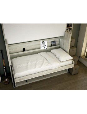Litera abatible modelo Mirasierra con mando a distancia para motor eléctrico.