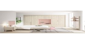 Dormitorio juvenil Acacias. Armario con asiento