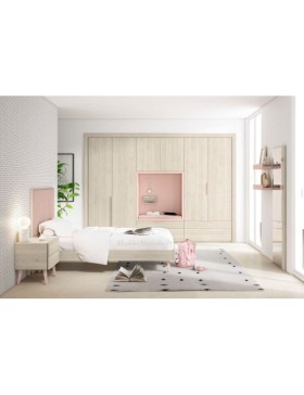 Dormitorio juvenil Acacias. Armario con asiento