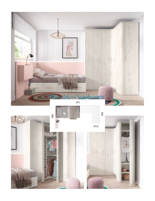 Medidas dormitorio juvenil Paseo del Prado.