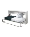 Cama abatible horizontal blanca barata.