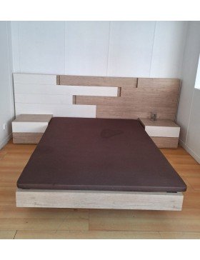 Liquidación dormitorio matrimonio con cabecero con luz y mesillas 699€