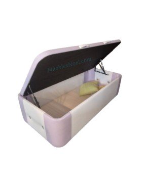 MaxiStorage cama arcón de gran capacidad abierto.