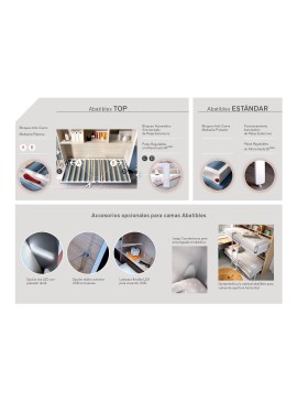 Cama abatible horizontal morada con patas automáticas ✅ Noel | Madrid