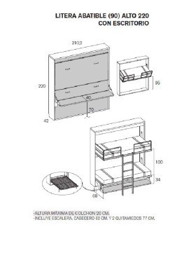 Litera abatible con mesa por delante desde 2267€ ✅ System Madrid.