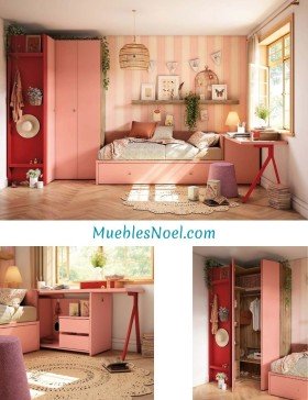 Dormitorio juvenil rosa De Lulu 1