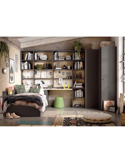 Dormitorio juvenil Argüelles Madrid Muebles Noel Ibiza SL,Dormitorio juvenil con camanido Argüelles Madrid Muebles Noel Ibiza SL