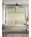 Mueble cama con sofá delante Loft.