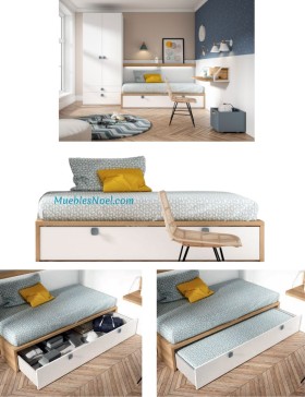 Dormitorio con cama nido con cajón 91 Nueva España 8