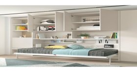 Abrantes dormitorio juvenil con cama en armario.