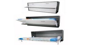 Cama abatible horizontal de 135x190 con mesa de estudio integrada