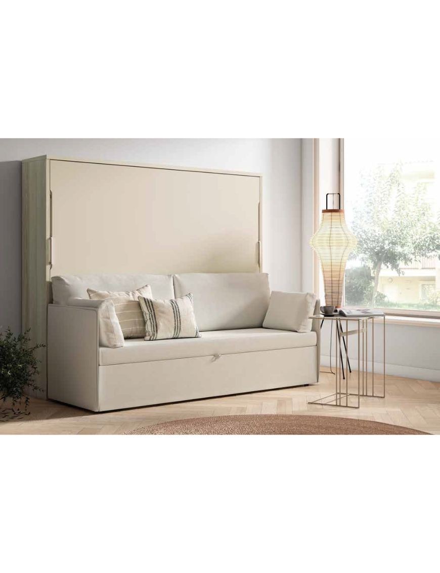 Cama Abatible Horizontal con Sofá Integrado Pacifico Muebles Noel Madrid