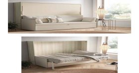 Cama Abatible Horizontal con Sofá Integrado Pacifico Muebles Noel Madrid