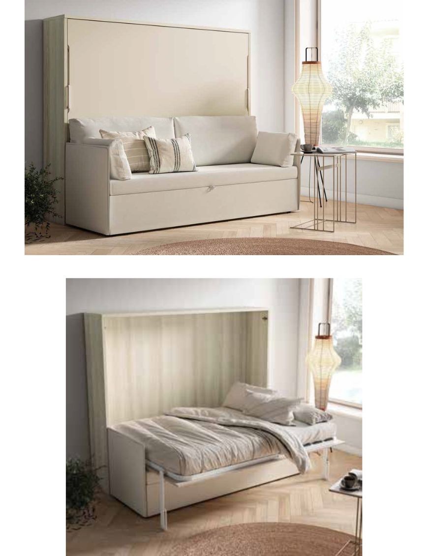 Cama Abatible Horizontal con Sofá Integrado Pacifico   Muebles Noel Madrid