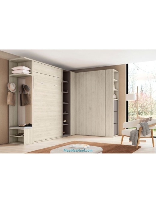 Cama Abatible con Armarios y Zapatero Eternal | Muebles Noel Madrid