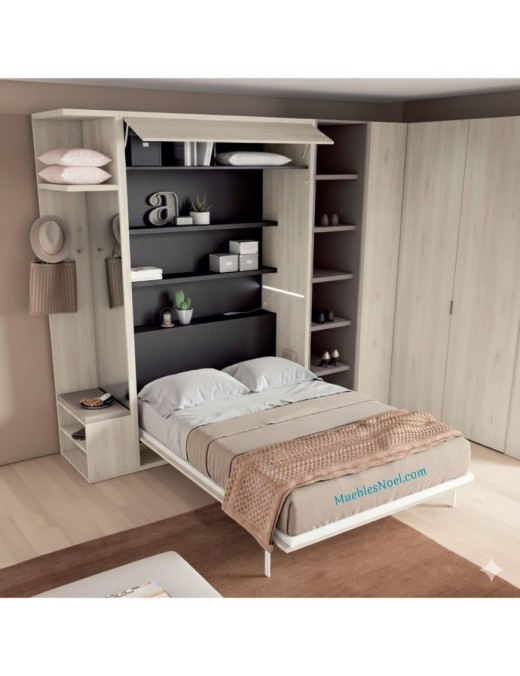 Cama Abatible con Armarios y Zapatero Eternal | Muebles Noel Madrid