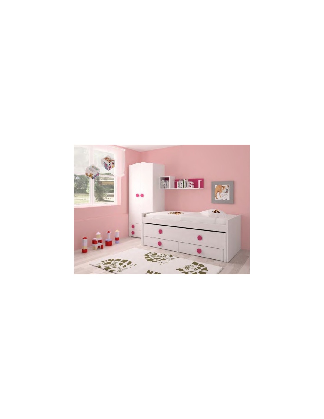 Dormitorio infantil para Niña Madrid 47PS10