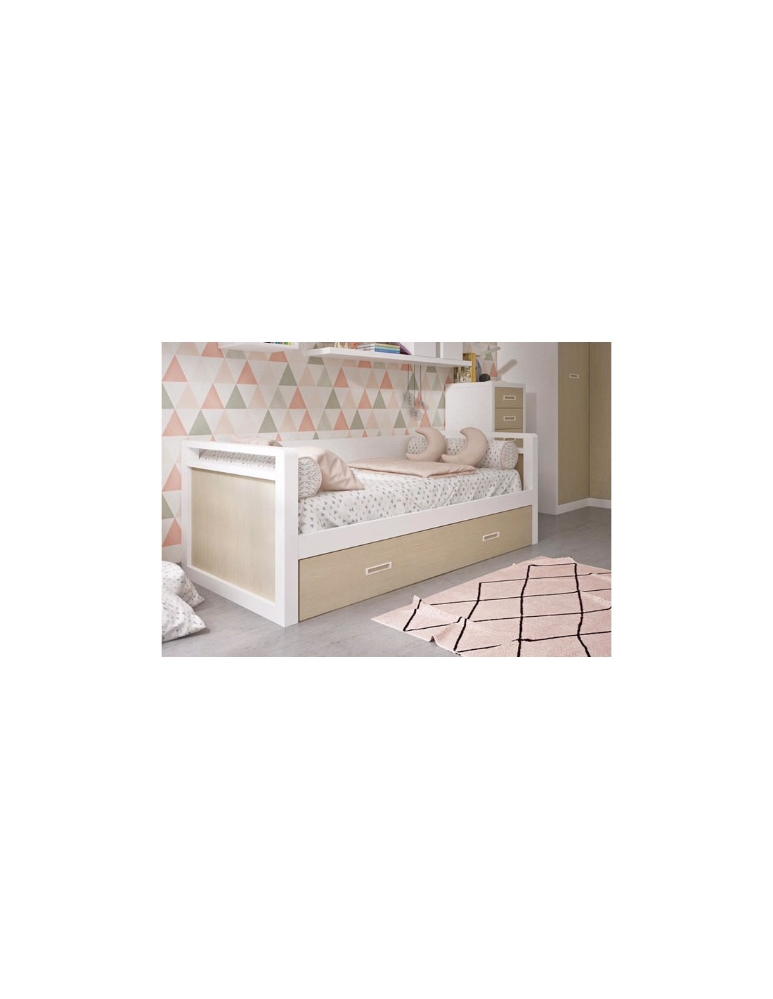 Comprar cama nido Diván de madera de roble|Tienda muebles online.
