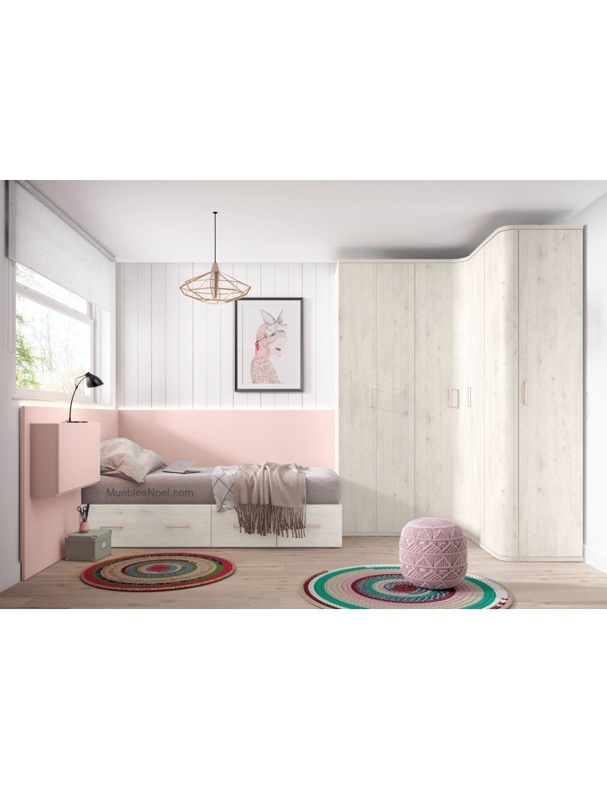 Dormitorio juvenil Paseo del Prado.,Medidas dormitorio juvenil Paseo del Prado.