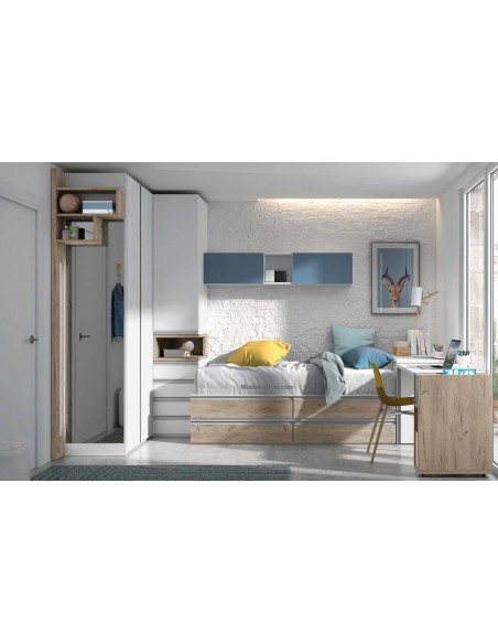 Dormitorio-juvenil-Madrid-con-camas-mesa-y-armario