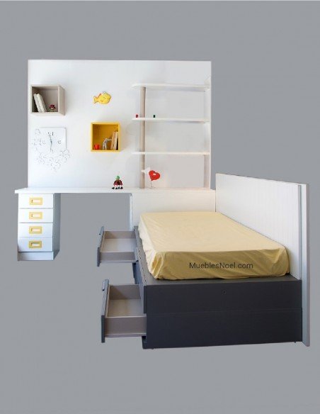 Dormitorio juvenil blanco en liquidación en Madrid