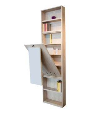 Librería con mesa abatible.