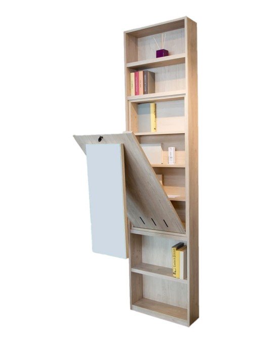 Librería con mesa abatible.