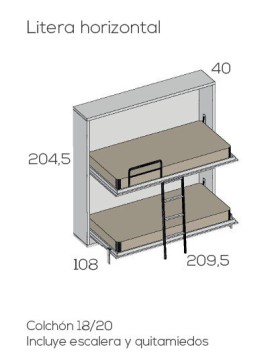 Litera Abatible Horizontal