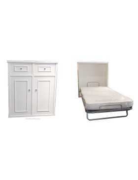 Taquillón cama plegable en aparador.