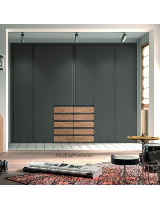 Armario ropero con cajones, puertas plegables y correderas | Muebles Noel